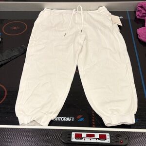White Womens Jogger Pants